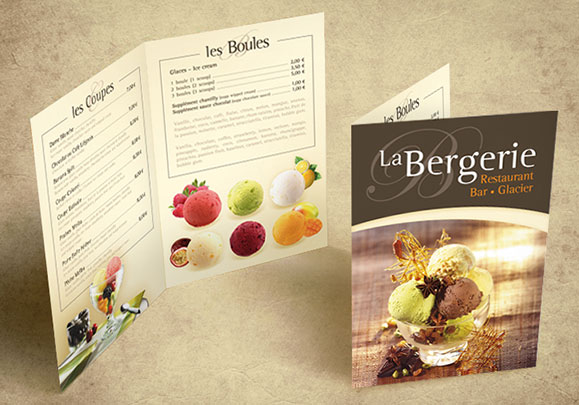 Carte des glaces  Restaurant La Bergerie