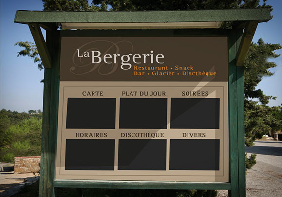 Panneau d'information  Restaurant La Bergerie